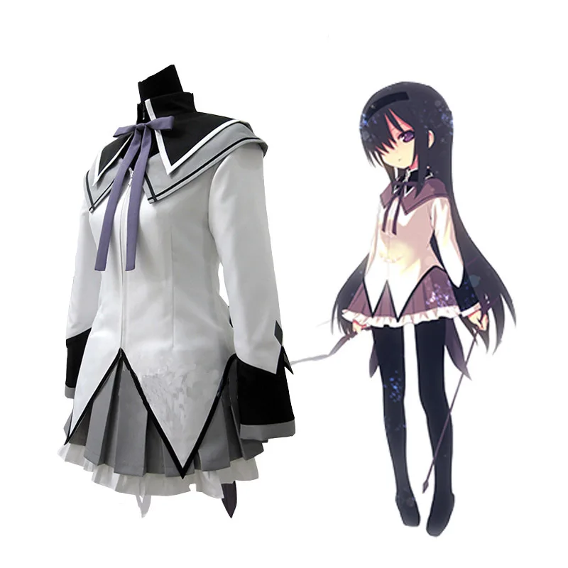 Костюм для косплея аниме Puella Magi Madoka Magica Akemi Homura костюм на Хэллоуин|Костюмы аниме| |