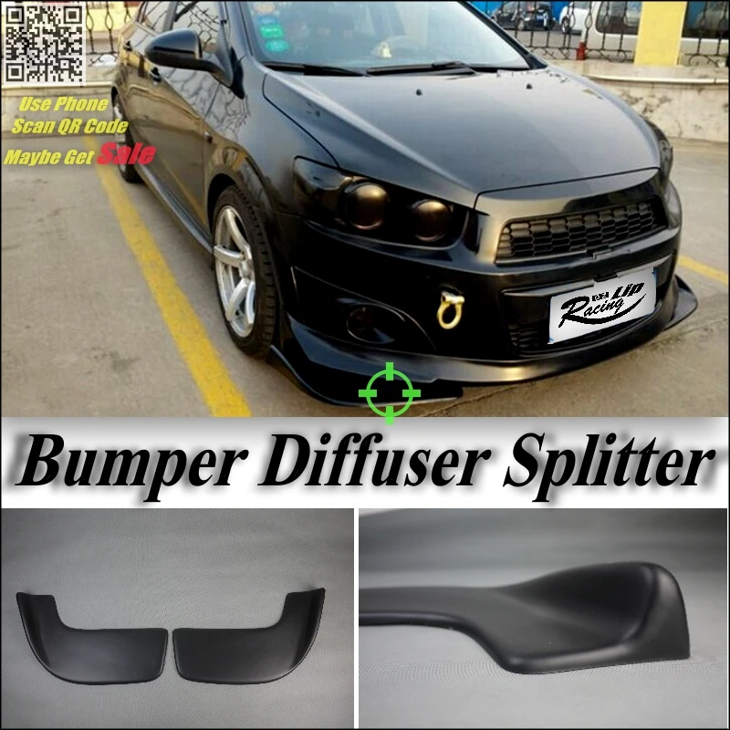 Car Splitter Diffuser Bumper Canard Lip For Alfa MiTo AR Furiosa Tuning Body Kit / Car Front Deflector Fin Chin Decline Body