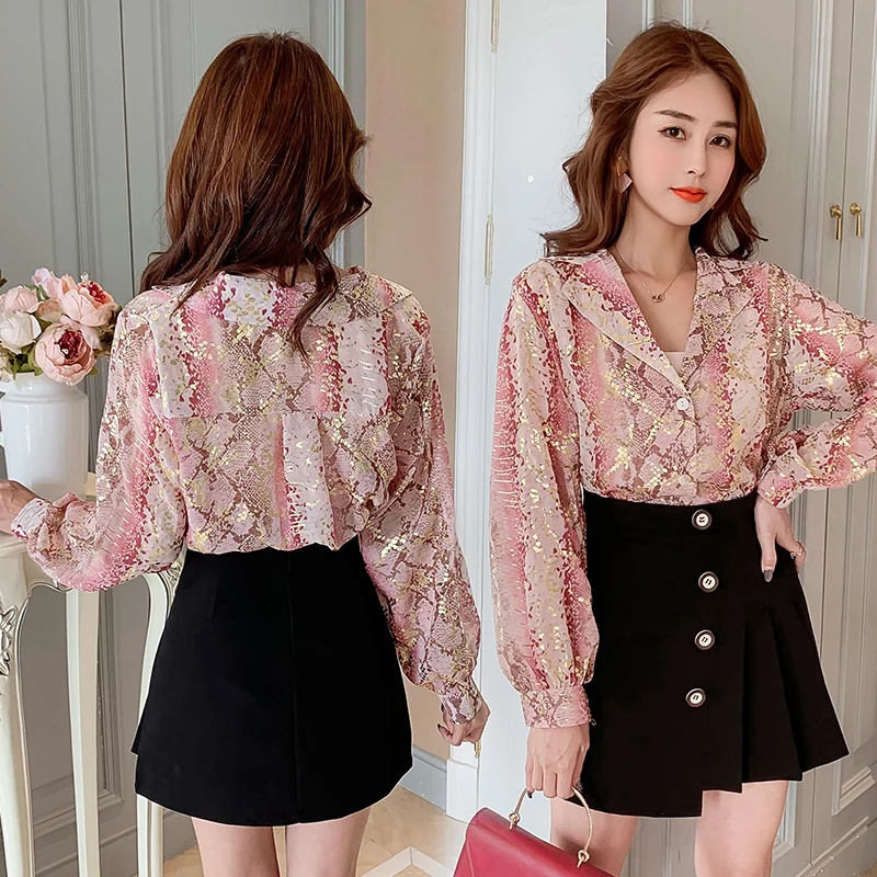 Blusa 2021  V  콺,   콺,  ,  ǽ ̵ Ƿ, 10310