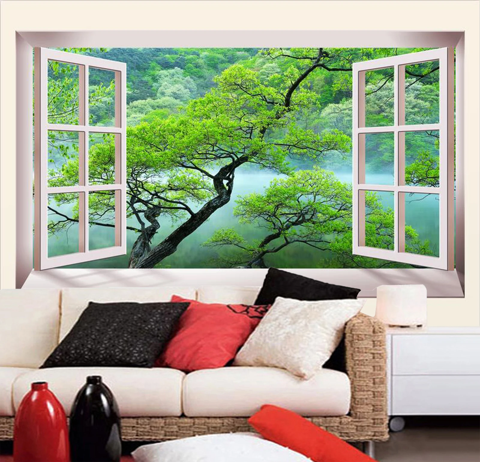 

[Self-Adhesive] 3D Window View 20220300 Wall Paper mural Wall Print Decal Wall Murals