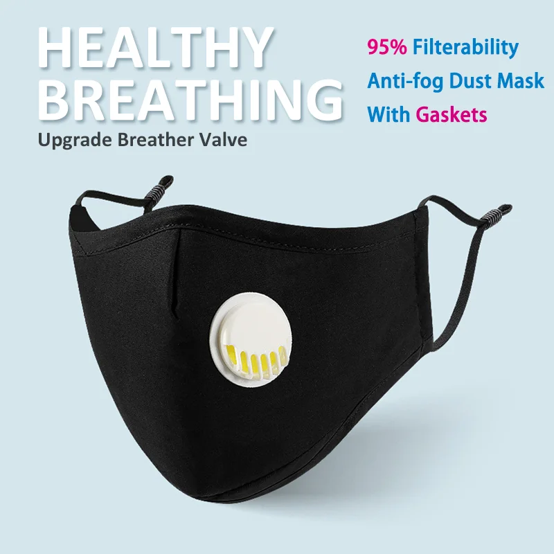 

Respirator Face Mask With PM2.5 Dust Masks Gasket Filterability Better Than KN95 FFP1 FFP2 Same as FFP3 Mascarillas Up to 98%