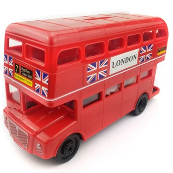 

Piggy Bank Children 's Toy Money Box Home Decor Coin Jar Favor Craft Gift British Double Decker Bus