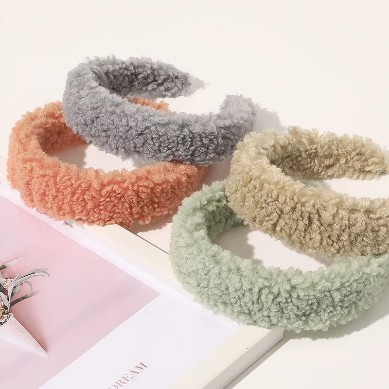

Autumn Winter Candy Color Women Autumn and winter new candy color lamb hairbands girl models cute simple headbands