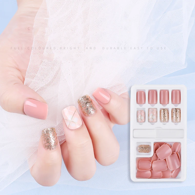 

Nail Rhinestones Sequins Nail Art Decorations Glitter Powder Sequins UV Gel Nail Glitter Pigment Artificial False Nails Tips Set