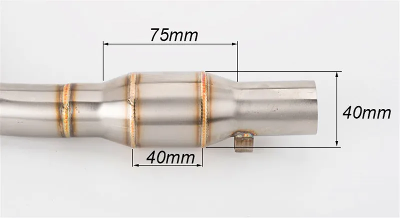 Выхлопная труба мотоцикла Akrapovic модифицированная для R15V2 YZF-R15V3 передняя часть катализатора передняя половина заднего давления глушитель