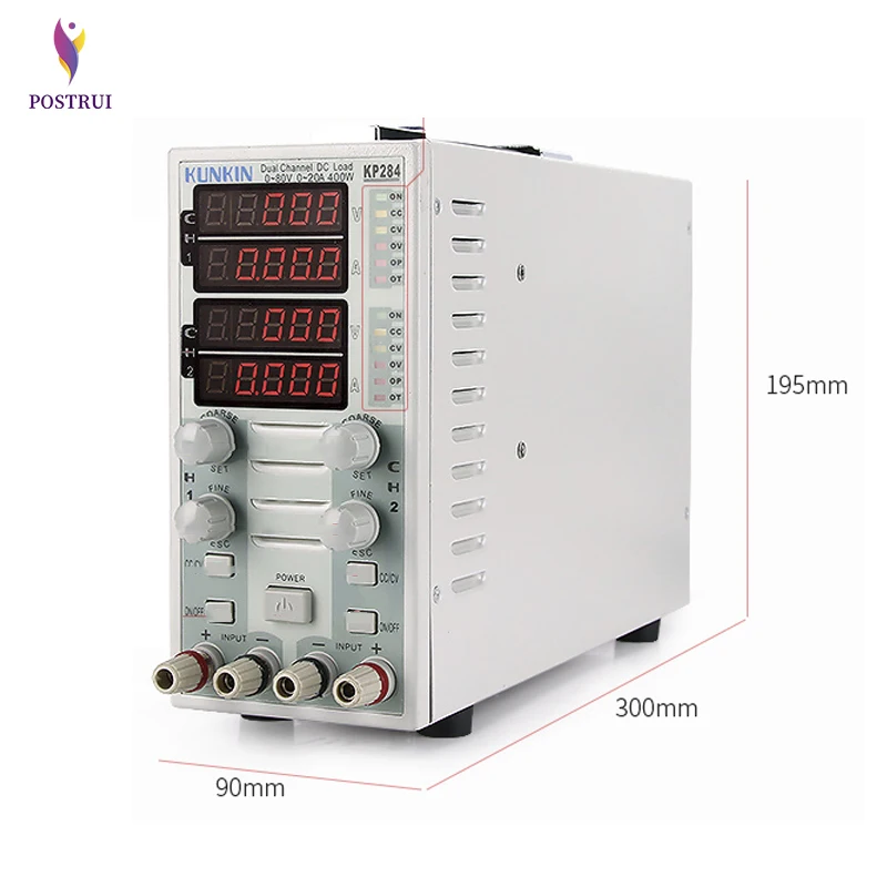 

Dual Channel DC Electronic Load Tester Battery Capacity Test LED Display Load Meter 220V KP284