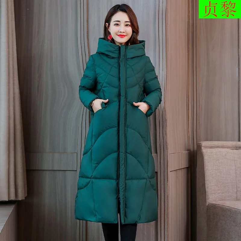 

Dongdaemun over-the-Knee down Jacket Cotton-padded Clothes Women's 2018 Winter New Style Exta-long Thin Cotton-padded Clothes Sl