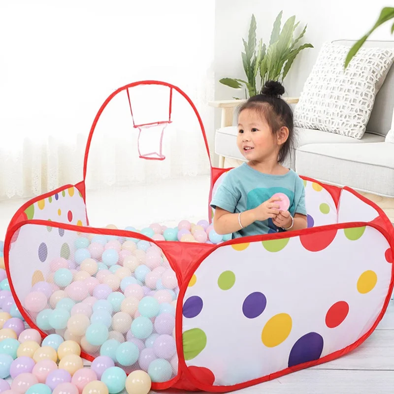 Новые игрушки палатка океан серии мультфильм игры мяч ямы портативный складной бассейн детей на открытом воздухе спортивные развивающие игрушки с корзиной