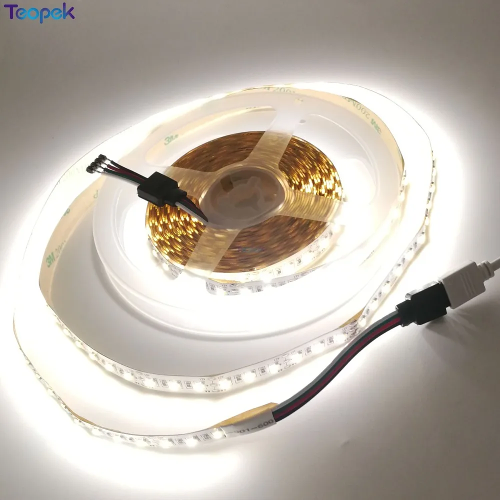 3014 SMD CCT светодиодные ленты 216 Светодиодный/м двойной цвет температура Регулируемая Гибкая световая лента IP20 не водонепроницаемый 5 м