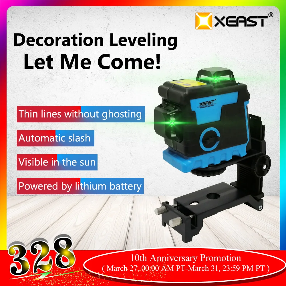 XEAST XE-240 12 Linien 3D Green Laser Level Lithium-Batterie Selbst Nivellierung 360 Horizontale & Vertikale Kreuz Linien Können verwenden Empfänger XEAST XE-240 12 Linien 3D Green Laser Level Lithium-Batterie Selbst Nivellierung 360 Horizontale & Vertikale Kreuz Linien Können verwenden Empfänger
