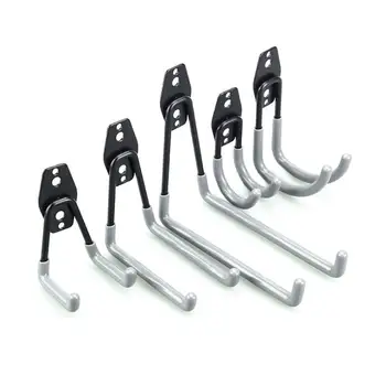 

Iron Garage Storage Utility Double Hooks Gray Garage Hook Dip Metal Storage Hook Bikes Tools For Power Hook Plastic Ropes Y9V3