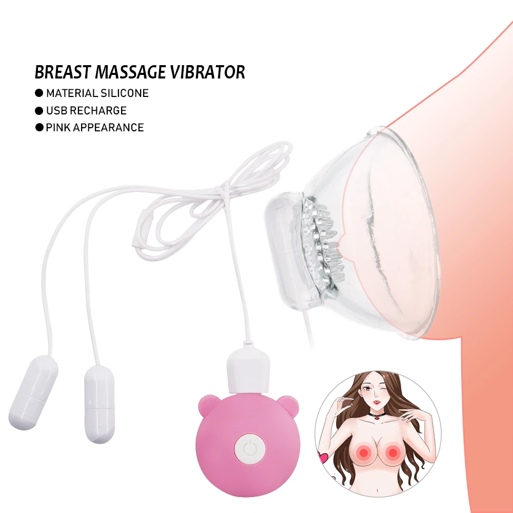 EXVOID Breast Massager Nipple Sucker Vibrator Clitoris Stimulator Sex Toys for Women USB Recharge Pump Enlarge | Красота и здоровье