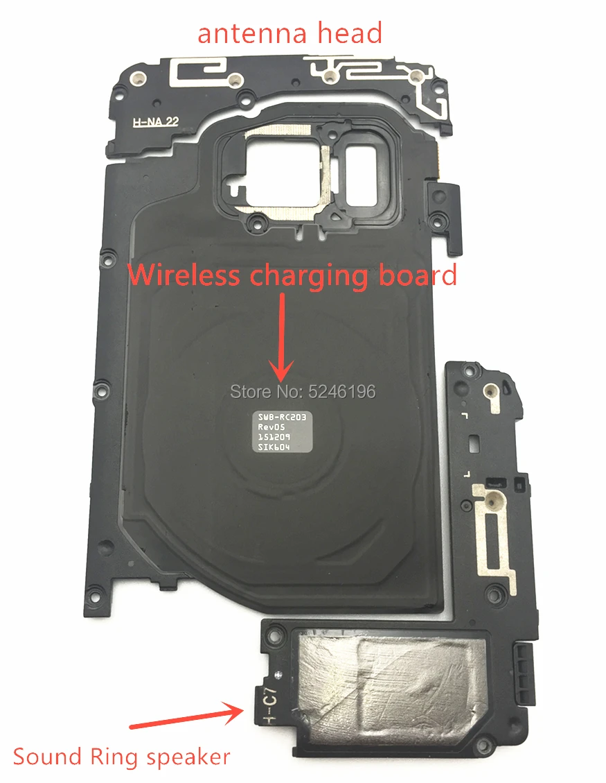 Three-piece Maintenance Fittings Set For Samsung Galaxy S7 G930 Wireless charging board Sound speaker antenna head Repair part |