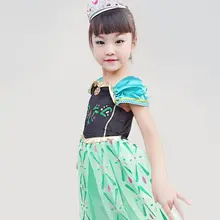 Детское платье принцессы Эльзы; комплект одежды для коронации Анны; детское платье для дня рождения; карнавальный костюм; Детские вечерние костюмы на Хэллоуин