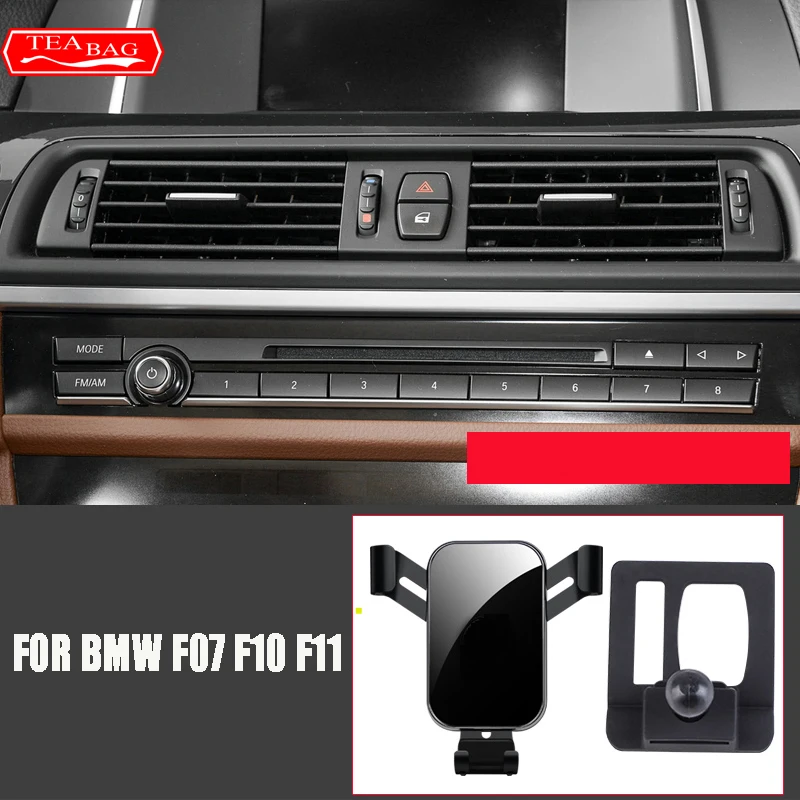 Car Mobile Phone Holder Adjustable Air Vent Mount Bracket Gravity Accessories For BMW F10 F11 2010-