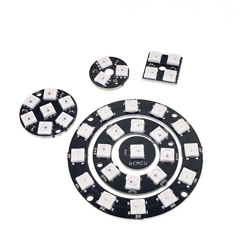 Anello Led Rgb 1 3 4 7 8 12 16 24 Bit Led Ws2812 Ws2812B 5050 Rgb Led Anello Lampada Lampada Con Driver Integrato Per Arduino Kit Fai Da Te