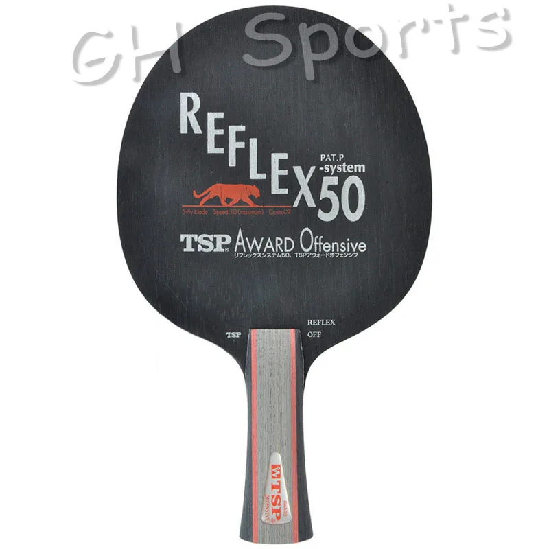 TSP Reflex 50 Premio hoja de tenis de mesa ofensivo (5 Ply OFF, Fast Attack) raqueta de Ping Pong Bat Paddle