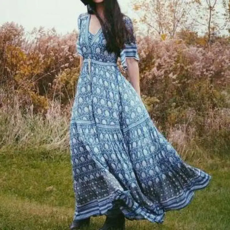 blue floral sundress