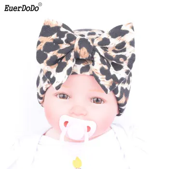 Wiosna jesień dziewczyny czapki Leopard czapki zimowe dla chłopców akcesoria do noworodkowych sesji fotograficznych opaski czapki dla niemowląt tanie i dobre opinie EuerDoDo CN (pochodzenie) 4-6y 7-12y COTTON Adjustable Unisex Drukuj 0-3 miesięcy Dzieci w wieku 4-6 miesięcy 0-3M