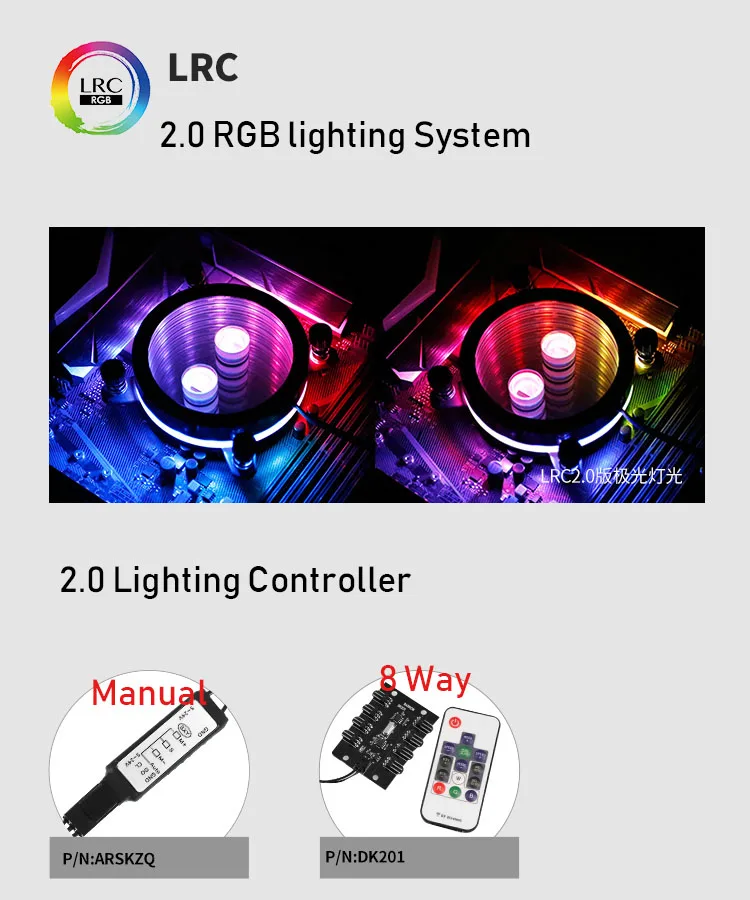 Курган кулер для процессора водоблок для AM3 AM4 plaform 2,0 5v rgb Освещение компонент водяное охлаждение гаджет для ПК LTFHBA-04N V2