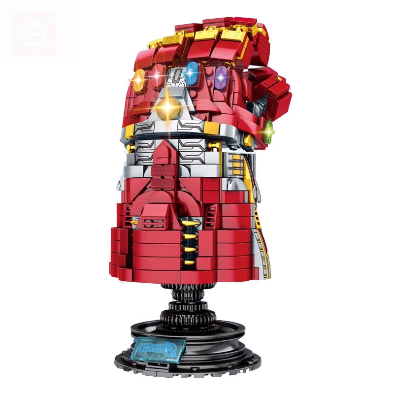 SY1398 SY1399 SY1400 строительный блок Супер Герои кирпичи оружие Mjolnir Stormbreaker Infinity Gauntlet Фигурки игрушки для детей - Цвет: SY1400