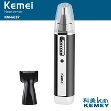 Kemei электрический триммер для носа KM-6632 2 в 1 триммер для волос в носу триммер для бороды Триммер для бакенбардов перезаряжаемый