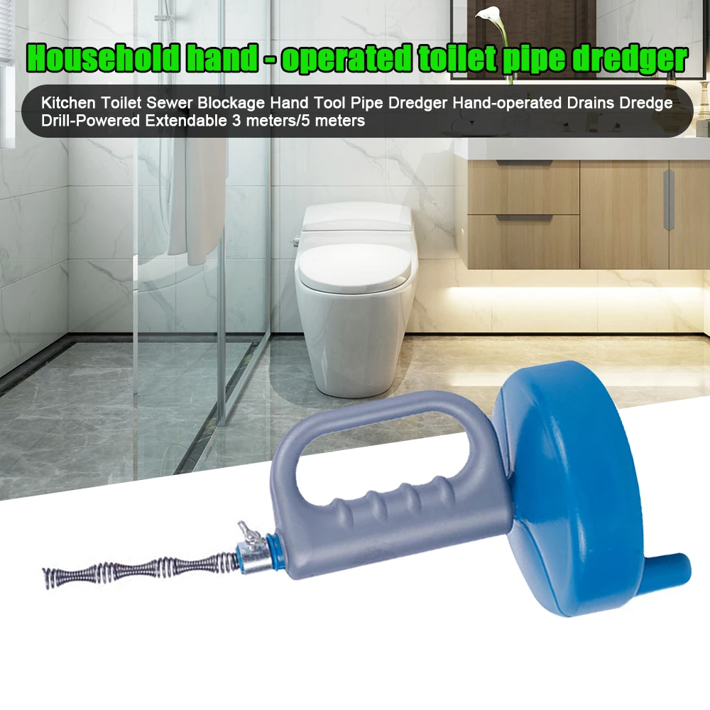 Home Cleaner Toilet Blockage Hand Tool Pipes Unclog Sewer Pipes Dredge