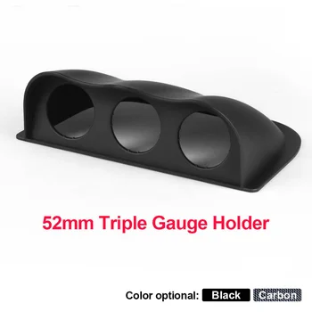 

2" / 52mm Car Truck Motorcycle Three-Hole Racing Dashboard Gauge Meter Stand Mount Holder Carbon Fiber Style