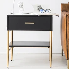 Черный Современный Железный литье Золотой тумбочка для кофе прикроватный Настольный набор для чая мебель для дома тумбочка шкаф для гостиной