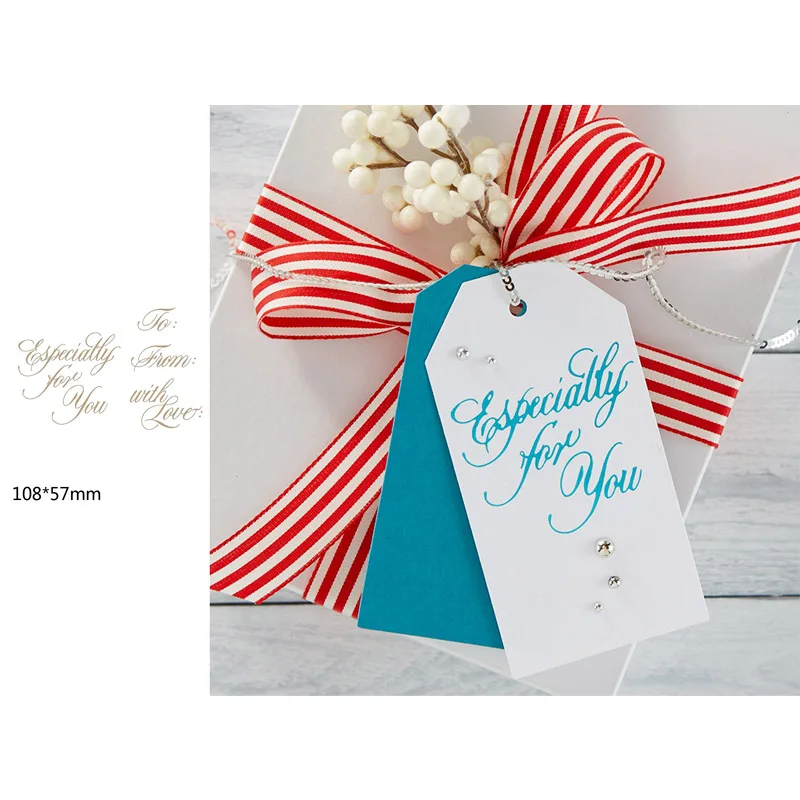 

Glimmer Holiday Copperplate Gift Tags Artistic Words Hot Foil Plates for Scrapbooking DIY Paper Cards Crafts New 2019