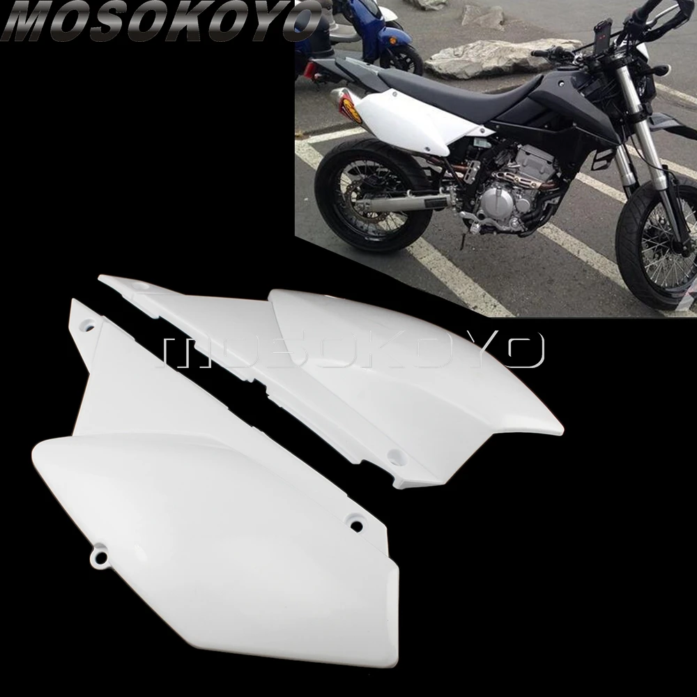 

1 Pair Motorcycle Off Road White Rear Exhaust Muffler Side Cover Protector for KAWASAKI D-Tracker X 2008-2019 KLX250 S/SF