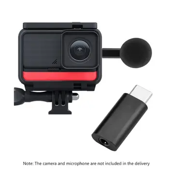

Original Microphone Audio Adapter Converter Head for Insta 360 ONE R Camera Mic Adapter Accessories