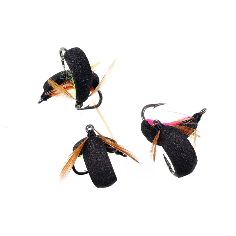 Bimoo 6 шт., приманка для ловли карпа, Зиг, жук, летающий лодочник, ловля карпа, всплывающие насекомые, имитирующая искусственную приманку, установка для волос, Helicoper, комбинированный крючок