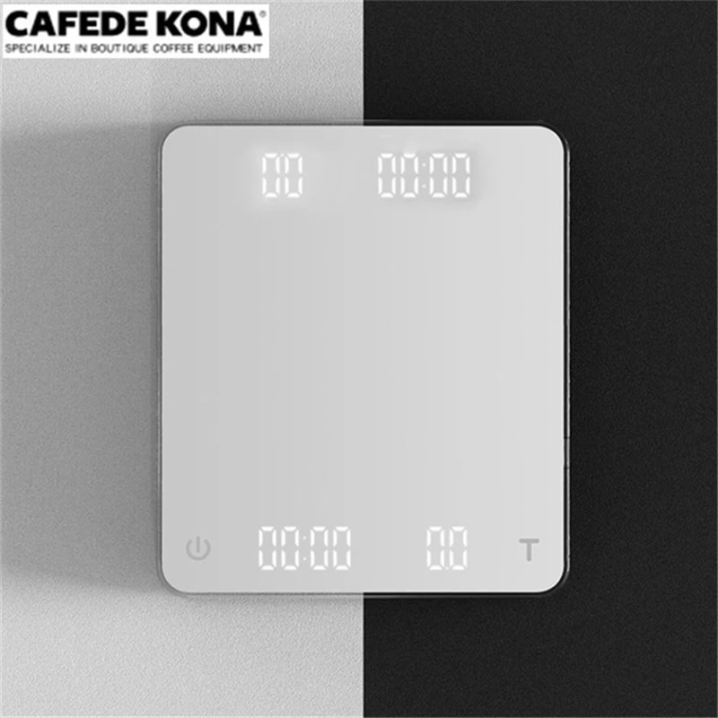 CAFEDE KONA кофе весы с таймером USB зарядка/Батарея электронные двух мониторов кг/3 кг/0