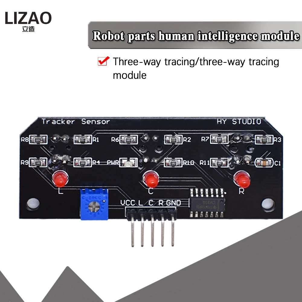 DC 5V 3 Channel Infrared Line Tracker Sensor Module Trio Detector Output TCRT5000 10mm Distance For Robot Kit AVR/ARM/PIC | Электронные