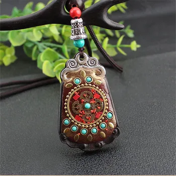 

2020 New Handmade Nepali Cross Vajra Ping An Brand Exotic Long Chain Ethnic Style Jewelry for Women Men