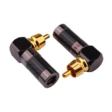 

RCA Jack 90 Degree Audio Connector Gold Plated Male Plug Adapter Audio Plug RCA Socket Speaker Terminals Solder Connectors