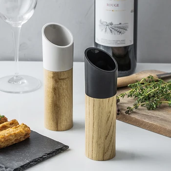

Nordic Wood Pepper Salt Mills Manual Ceramic Grinding Core Spice Seasoning Grinder Kitchen BBQ Tools