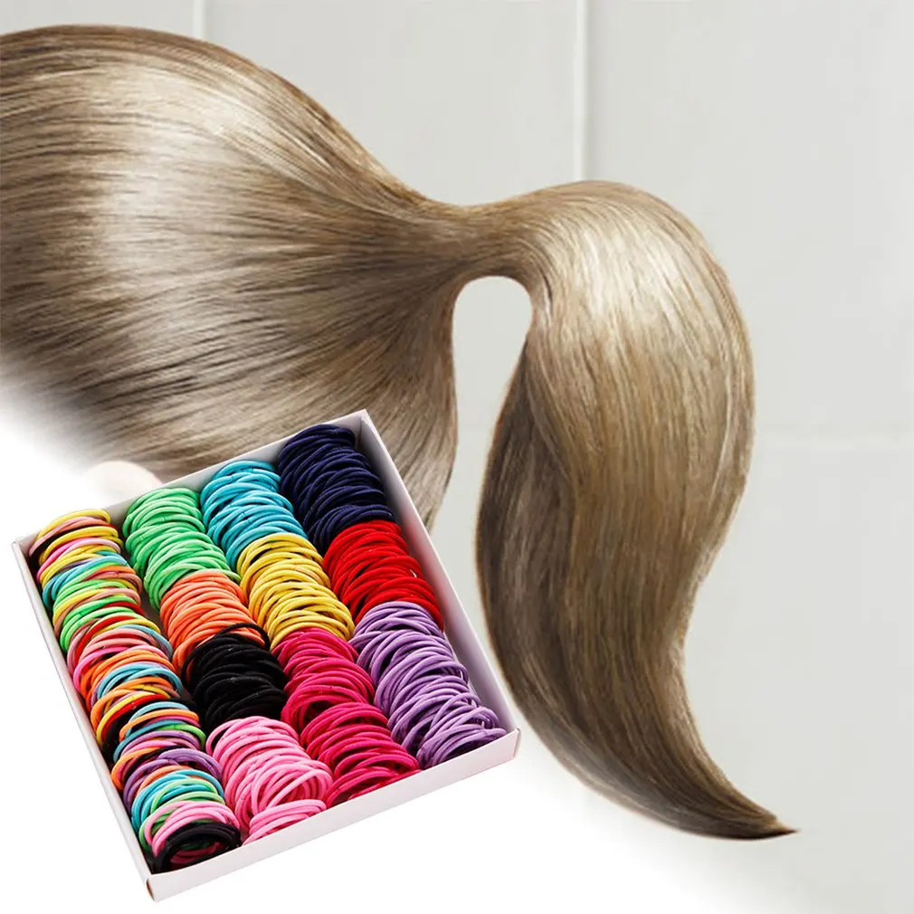 3 см нейлон не повреждает цвет волос Детская резинка для девочек Детская резинка для волос ювелирные изделия