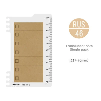 bianqian-RUS46 1 шт. Япония KOKUYO Macaron A5 B5 Записная книжка Дневник план переплет россыпью лист Примечание Потяните карман свободное раздвижное кольцо связующее аксессуар - Цвет: bianqian-RUS46