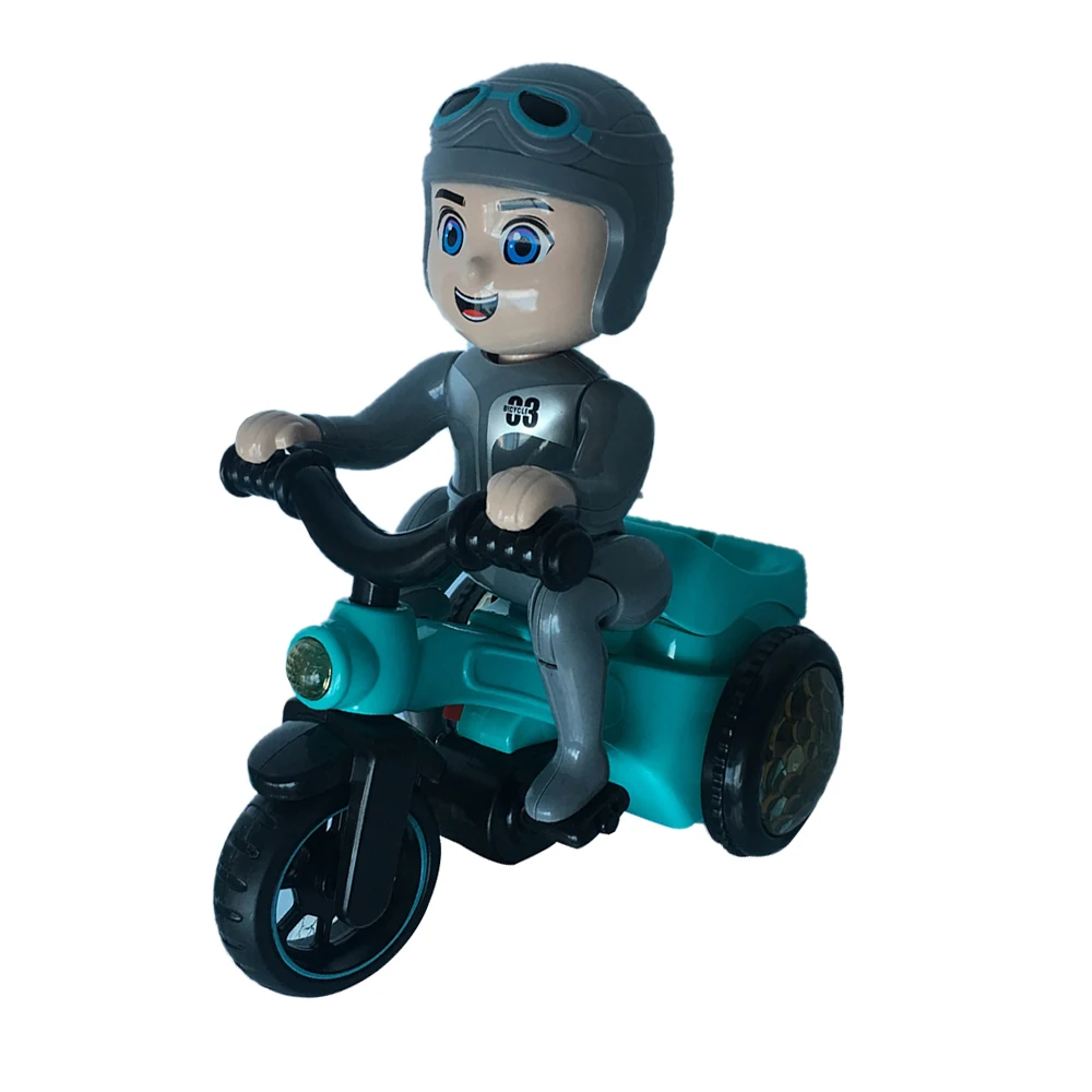 

Hot Selling 360 Degree Rotating Electric Tricycle Chargeable Toy Car with Light Stunt Flip Children's Electric Toys Boys Gift