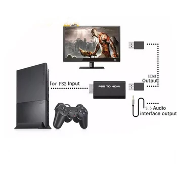 

For PS2 to HDMI Audio Video Converter Adapter Game to HDMI Audio Output for HDTV or HDMI Monitor Accessories