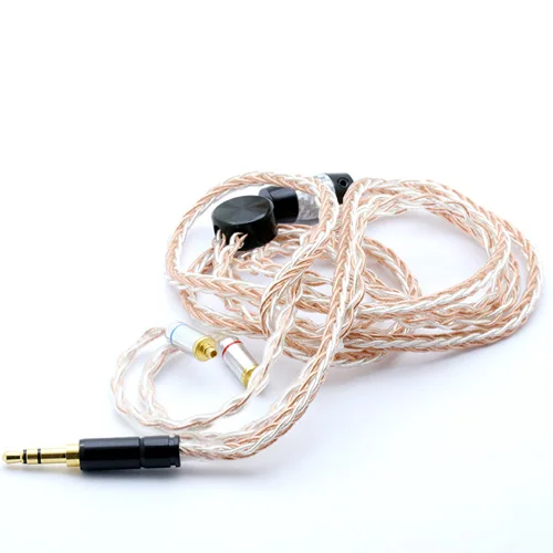 1,2 M 1,0 мм x 8 Core HIFI посеребренный обновленный кабель 3,5/2,5 Разъем MMCX/2Pin разъем для улучшения глубины саундстажа и присутствия - Цвет: RTC1181