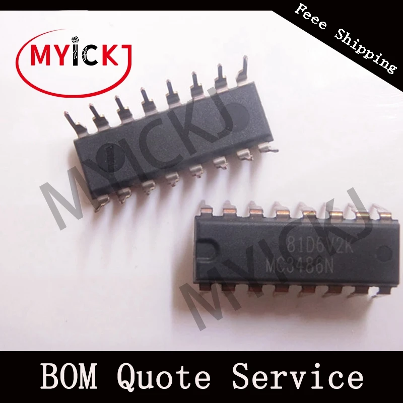 10 шт. MC3486N DIP четверной Дифференциальный Линейный приемник с 3-выходами IC чип DIP16
