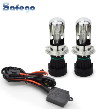

Safego bi xenon H4 bi-xenon bulb 35w H4-3 HID BIXENON REPLACEMENT Headlight Hi/Lo Bulbs 4300K 6000K 8000K with Relay Harnes