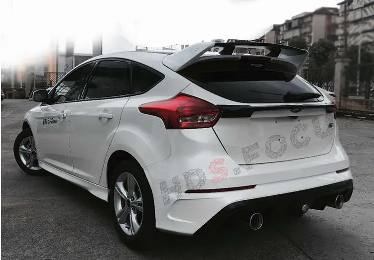Для F ord Focus спойлер на крыше 2012- фокус Люк-назад FS Высококачественный ABS Материал заднее крыло автомобиля праймер цвет задний спойлер
