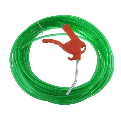 

20M 65Ft 6x4mm Clear Green PU Air Tubing Hose Plastic Grip Air Blow Gun