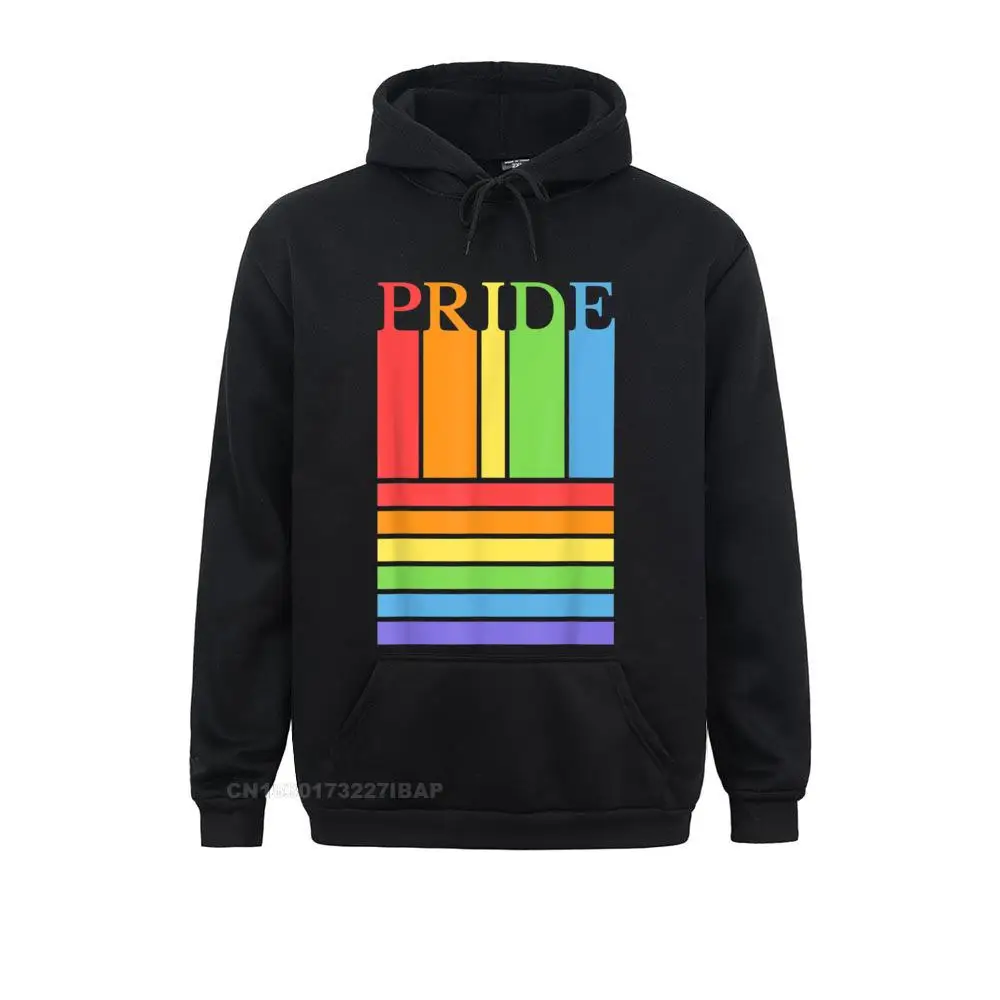 

Gay Pride Rainbow Stripes Hoodie Sweatshirts For Men Long Sleeve Simple Style Hoodies 2021 New Fashion Clothes Summer