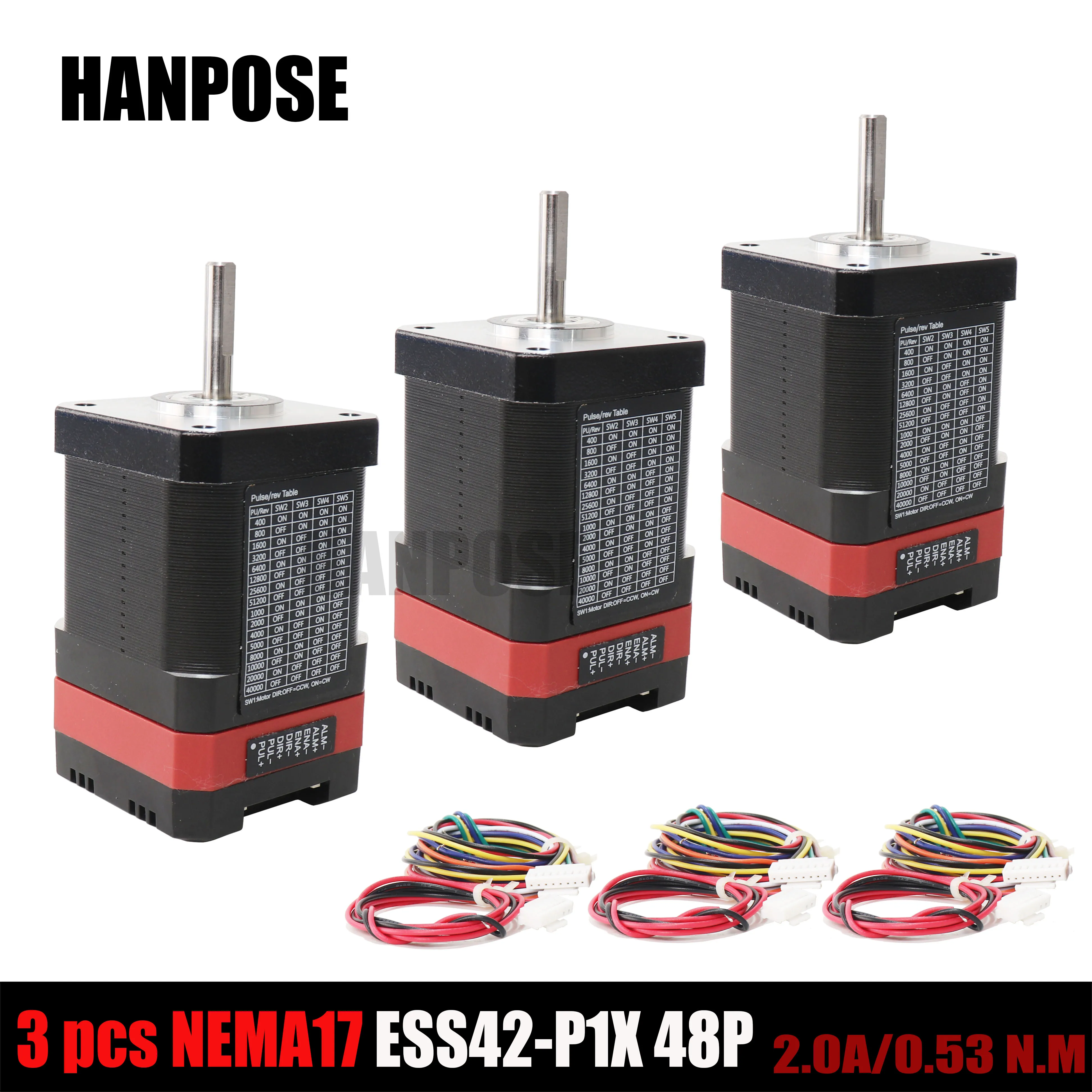 3 шт. 42HS8401 Nema17 42hs48p Закрытая петля интегрированный Степпер с сервоприводом с драйвером 0.53N.m 2.0A& drive Hybrid