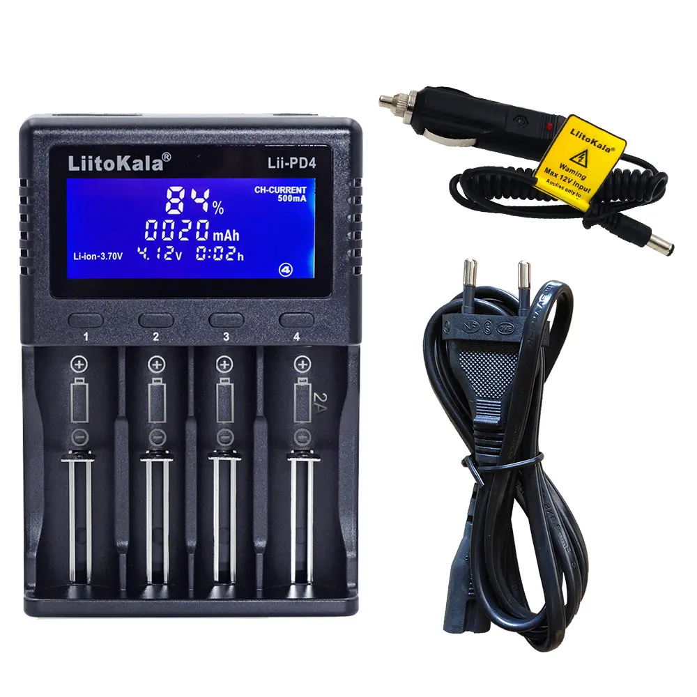 Liitokala Lii PD4 PL4 PD2 S2 S4 18650 зарядное устройство 3 7 V Li Ion 1 2 NiMH 26650 21700 18350 18500 AAA LiFePO4